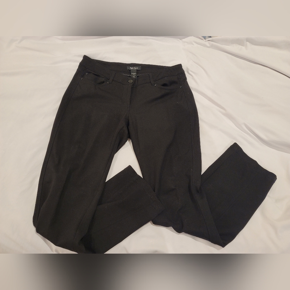 White House Black Market Black Slim-Leg Pants 6R